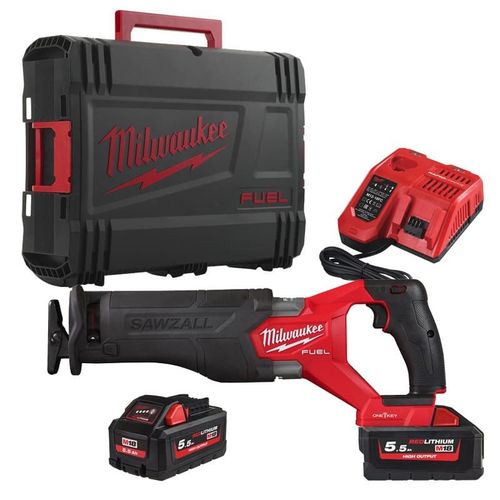 Scie sabre 18V FUEL (2x5,5 Ah) en coffret HD Box M18 ONEFSZ-552X - MILWAUKEE 4933478295