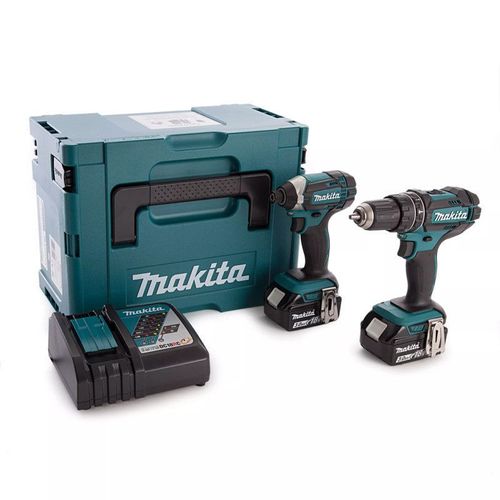 Combopack perceuse à percussion (DHP482) et visseuse à chocs (DTD152) 18V Li-Ion (2x4,0 Ah) - MAKITA DLX2131JM