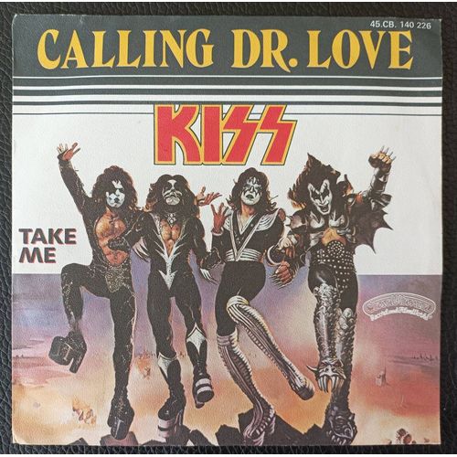 Kiss - Calling Dr. Love (3'04) + Take Me (2'54) - Sp/45rpm/7" French Press 1976 Casablanca 45 Cb 140 226 France - 45t Hard Rock - Boutique Axonalix