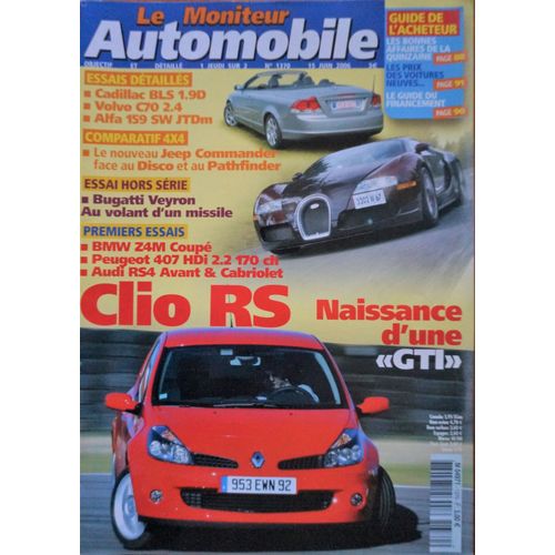 Le Moniteur Automobile N°1370 - Cadillac Bls 1.9d - Volvo C70 2.4i 170 - Alfa Romeo 159 Sw Jtdm