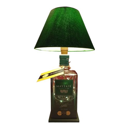 BUVEZ ET OBTENEZ UNE LAMPE ! Lampe bouteille Mayfair Gin 100% artisanale - Abat-jour peint à la main - Objet design - Idée cadeau - PIÈCE UNIQUE !