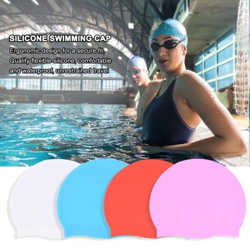 Generic Bonnet de natation en silicone pour femmes & hommes, bonnet de  piscine étanche à prix pas cher