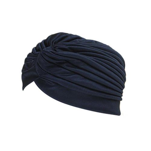 La Couleur Noire Bonnet De Bain En Nylon Élastique, Turban Respirant Pour Piscine, Pour Sports De Plein Air, Yoga, Foulard De Tête Indien En Polyester Élastique