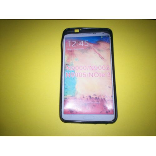 Coque Silicone Samsung Galaxy Note 3 N9000 N9002 N9005 Noire