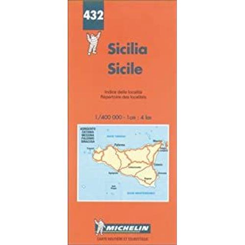 Carte Routiere Et Touristique Michelin Sicile 432