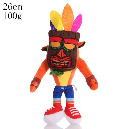 Jouets Pour Enfants Crash Bandicoot Crazy Trilogy Series Plush Doll Doll Holiday Gift 8" Mask Goofy Wolf 26cm