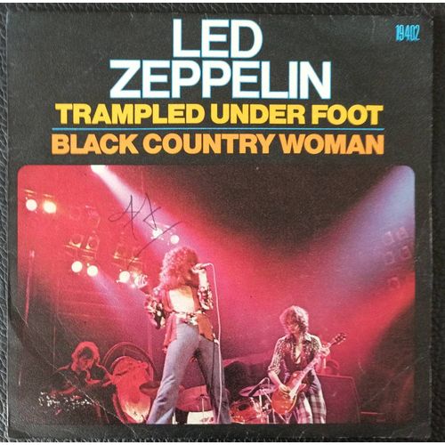 Led Zeppelin - Trampled Under Foot (5'38) + Back Country Woman (4'30) - Sp/45rpm/7" French Press 1975 Swan Song 19 402 France - 45t Hard Rock - Boutique Axonalix