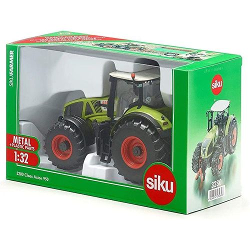Siku 3280 – Tracteur Claas Axion 950, 1:32, Métal/Plastique, Vert, Cabine Conducteur Amovible