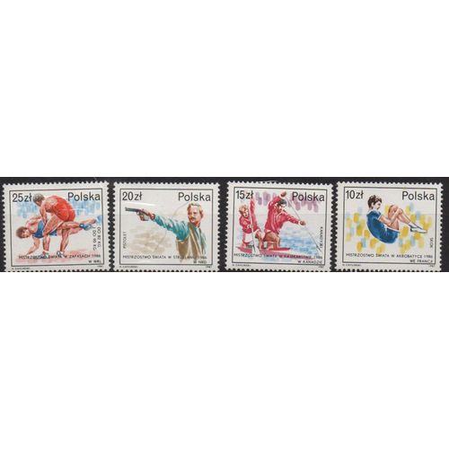 Pologne Timbres Sports 1987