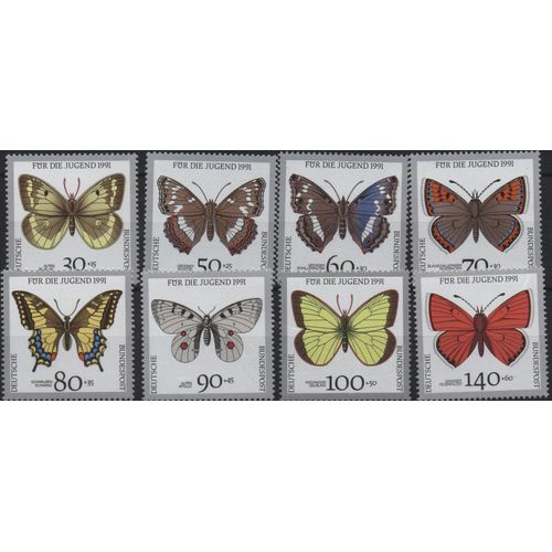 Allemagne Timbres Papillons 1991