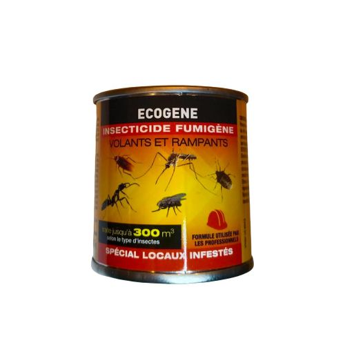 ECOGENE INSECTICIDE FUMIGENE VOLANTS ET RAMPANTS 3420900113896 SPECIAL LOCAUX INFESTES JUSQU'A 300M³ FORMULE PRO MAISON GARAGE ENTREPOT MAGASIN CAVE ANTI-NUISIBLE COMMERCE COMASOUND KARTEL CSK ONLINE