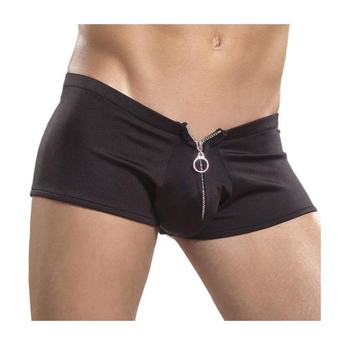 Boxer Sexy Boxer Zipper Noir Male Power