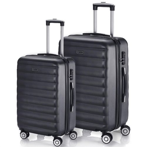 Set De 2 Valises De Voyage Rigides 4 Roues Trolley ABS. Extensibles Résistantes Et Légères. Poignée 2 Anses Et Cadenas. Petite Et Moyenne. 71215