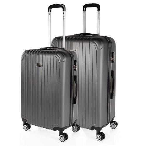 Set De 2 Valises Trolley 55/66/76 Cm En ABS. Rigides, Résistantes Et Légères. Poignée Télescopique. Anses, 4 Roues. Cadenas À Combinaison. Moyenne E Grande. T71516