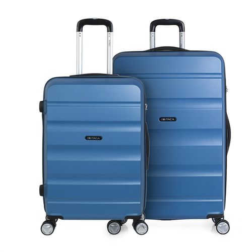 Set De 2 Valises Rigides De Voyage 4 Roues Trolley ABS. Poignée 2 Anses Et Cadenas. Résistantes Et Légères. Moyenne Et Grande. T71616