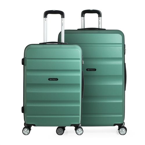 Set De 2 Valises Rigides De Voyage 4 Roues Trolley ABS. Poignée 2 Anses Et Cadenas. Résistantes Et Légères. Moyenne Et Grande. T71616