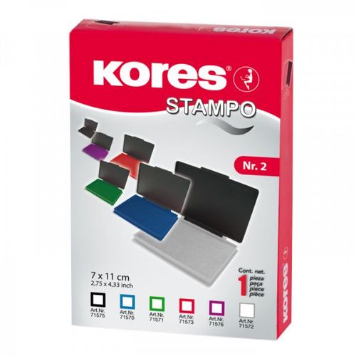 Encreur Pour Tampon - Recharge Pour Tampon - Violet - 7x11 Cm - Kores - Stampo