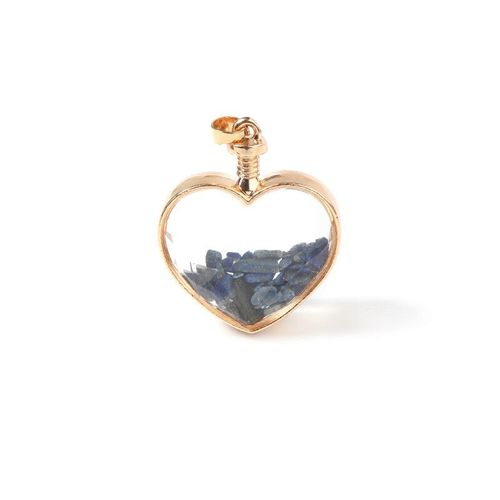 Pendentif En Pierre Naturelle En Verre De C¿Ur D'amour De Haute Qualité, Pour La Fabrication De Bijoux, Collier Améthyste Violet Lapis Lazuli, Vente En Gros