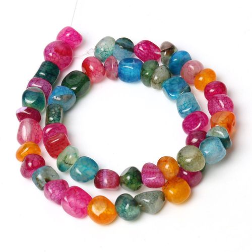 Perles En Agate De Veines De Dragon À Rayures Irrégulières, En Pierre Naturelle, Pour La Fabrication De Bijoux, Bracelet Et Collier, Bricolage, 8 10mm, 15 Pouces