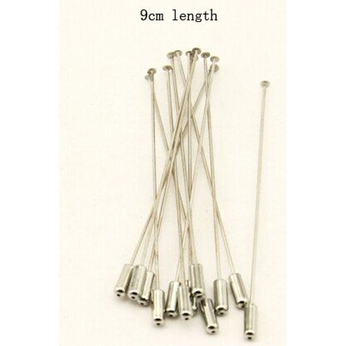 Broche De Sécurité En Cuivre Couleur Rhodium, Broches De 9cm 12.1cm De Long Avec Embouts Pour Bricolage, Bijoux De Base, 10 Pièces/Lot