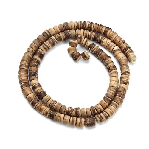 Perles En Bois Naturelles Oblates, Lot De 3 Brins De 5mm, Pour La Fabrication De Bijoux Bricolage Colliers Et Bracelets