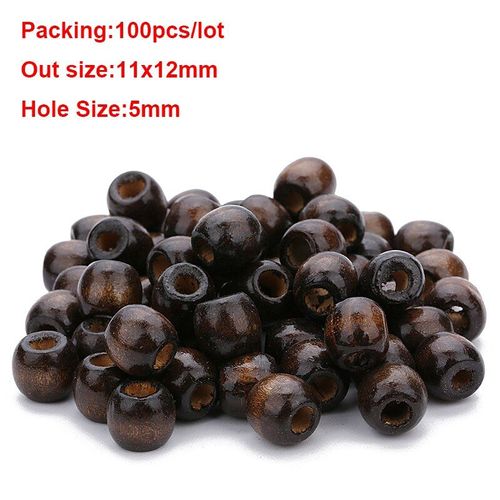 Perles De Boulier En Bois Marron Naturel Pour La Fabrication De Colliers Et De Bracelets, Nouveauté