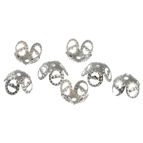 Lot De 100 Breloques En Métal Doré, 8x4.5mm, Perles Creuses En Forme De Fleur, Bouchons D'extrémité De Pendentif, Connecteurs Pour La Fabrication De Bijoux