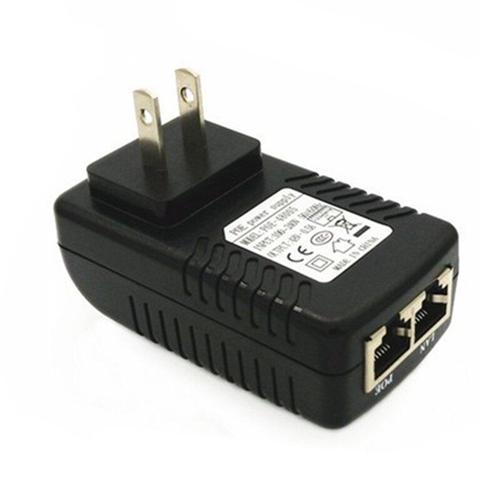 Alimentation PoE 48V, 0,5 a, 24W, pour vidéosurveillance, sécurité, prise murale, injecteur, adaptateur Ethernet, caméra IP, téléphone, prise US/EU