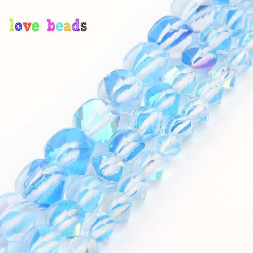 Perles À Facettes Torsadées En Cristal Autrichien Bleu De Haute Qualité, Pour La Fabrication De Bijoux, Perles À Paillettes En Pierre De Lune De 6/8/10mm, Bracelet Diy 15