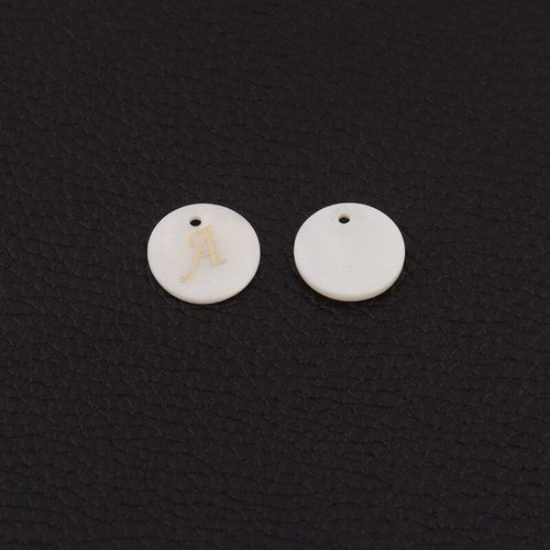 Breloques En Nacre Naturelle, 26 Lettres Majuscules Blanches, Accessoires De Bijoux Pour Bracelet, 10 Pièces