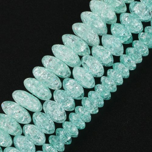 Perles De Cristal Vert Craquelé, 6/8/10mm, En Vrac, Pour La Fabrication De Bijoux, Bracelet Diy, 15 Pouces