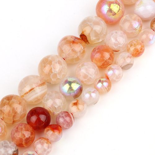 Perles Rondes Naturelles En Cristal Craquelé, Pour La Fabrication De Bijoux, Bracelet, 15 '', 6, 8, 10mm