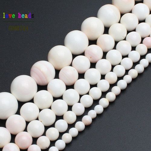 Perles Rondes En Coquillage Rose Naturel, Pour La Fabrication De Bijoux, Bracelet Perlé, Bricolage, 15 ""4/6/8/10/12mm