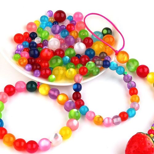 Lot De 100 Perles Rondes En Opale Naturelle Pour La Fabrication De Bijoux, Imitation De Résine, Bracelets Diy, Vente En Gros, 6, 8, 10, 12mm