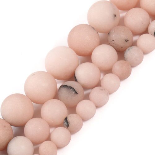 Perles Rondes En Pierre Naturelle Mate Rose, Pour La Fabrication De Bijoux, Bracelet, Accessoires 15 ''brin 6/8/10mm