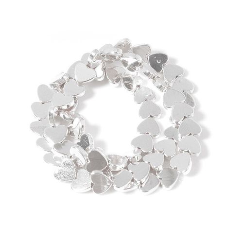 Perles En Hématite En Forme De C¿Ur, Or Rose, 8mm, Pierre Naturelle, Perles Carrées, Pour Bracelet, Fabrication De Bijoux, Accessoires De Bricolage, Fil De 15 Pouces
