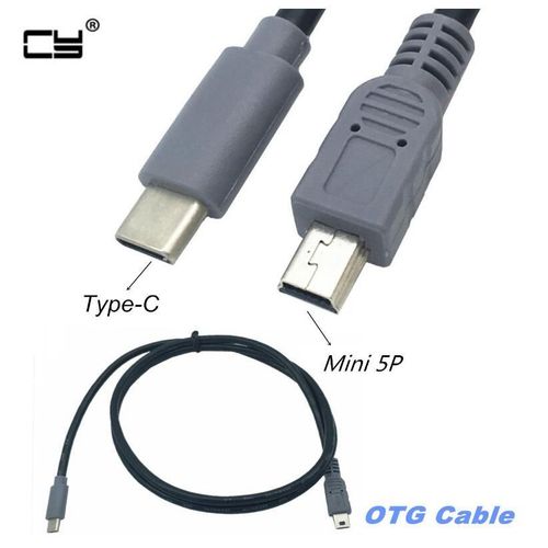 Câble USB type c 3.1 mâle vers Mini USB 5 broches B mâle, 1 pièce, convertisseur OTG, câble de données pour Macbook Mobile 25cm 50cm 100cm