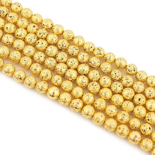 Perles Rondes En Pierre Naturelle Or Rose, 45 Pièces/Lot, Pour La Fabrication De Bijoux, Bracelets Et Colliers, Diy