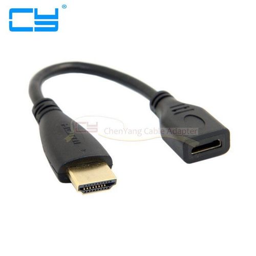 Câble HDMI Type A mâle vers Mini HDMI 1.4 femelle, rallonge de 10cm pour PC portable HDTV