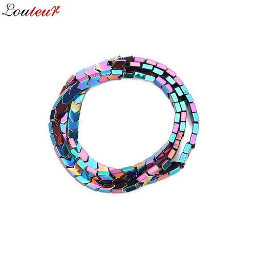 Perles En Pierre Naturelle En Forme De V, 4mm, En Hématite, Breloques En Verre, Pour La Fabrication De Colliers, 62 Pièces