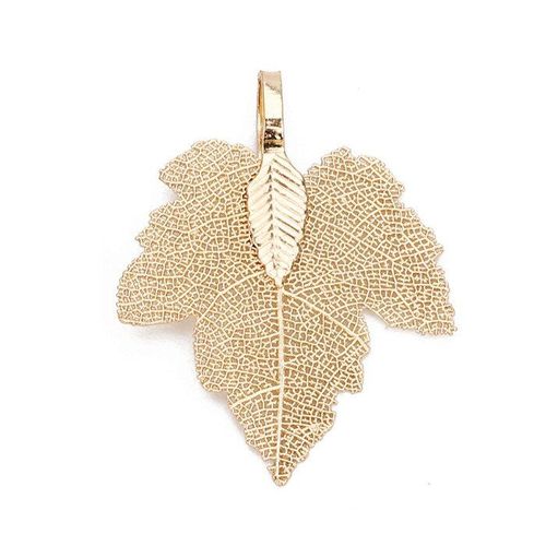 Pendentifs En Forme De Feuille D'érable, 2 Pièces, En Cuivre, Couleur Rose/Or/Noir/Argent, Pour La Fabrication De Bijoux