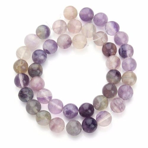 Pierre Naturelle Aventurine Violette, 1 Brin/Lot, Perles D'espacement Amples 40cm, Brin 6 8 10mm Pour La Fabrication De Bracelets