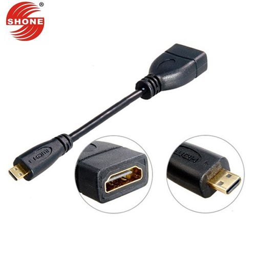 Adaptateur Micro HDMI mâle vers HDMI femelle, câble court de 10cm pour XOOM Droid X