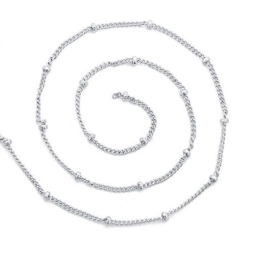 Chaînes De Perles En Cuivre Couleur Or Rhodium/Kc, 5 M/Lot, Haute Qualité, Pour La Fabrication De Colliers, Nouveauté 2018