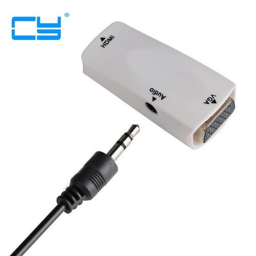 Convertisseur Hdmi Vers Vga, 1080p, Avec Câble Audio, Pour Pc, Tv, Xbox360, Ps3