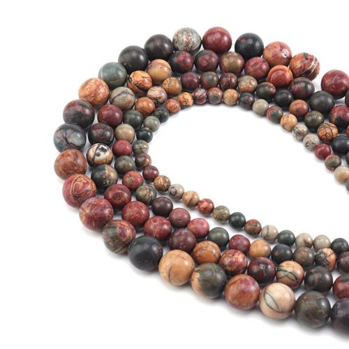 Perles En Pierre Naturelle Turquoise Picasso, 15 Pouces, 4 6 8 10 12mm, Haute Qualité, Perles Rondes Multicolores, Fabrication De Bracelets, Bijoux À Bricoler Soi Même