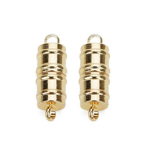 Fermoirs Magnétiques En Bambou Pour Collier, Couleur Or/Rhodium, Connecteurs De Fermoir D'extrémité Pour Fabrication Idéal Pour Bracelet, F7686, Bijoux À Bricoler Soi Même