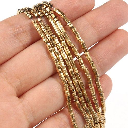 Perles En Hématite Plaqué Or Naturel, Perles De Rétention De Couleur, Rondelles Amples Pour La Fabrication De Bijoux, Bricolage De Bracelets Cadeaux, Collier