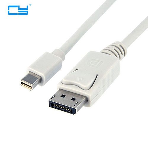 Câble Mini DisplayPort plaqué or (Compatible Thunderbolt) vers DisplayPort en blanc, 6 pieds 4K, résolution 1.8m 3m