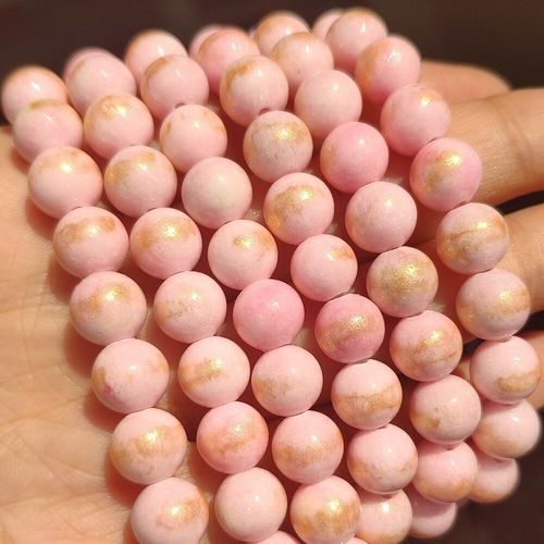 Jades Naturelles En Lapis Lazuli Doré, Perles Rondes En Vrac Pour La Fabrication De Bijoux, Accessoires Pour Bracelets 15 Pouces 4/6/8/10mm